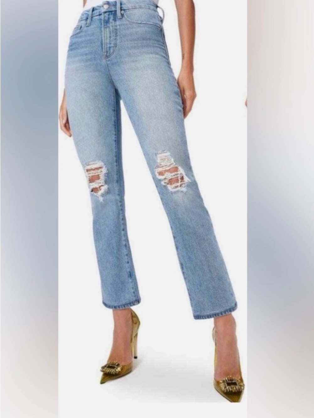 NWT Good American Good Leg Straight Jeans (12/31)